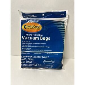 Envirocare Kenmore Mircrofiltration Canister Vacuum Bags - 50558, 5055, 50557